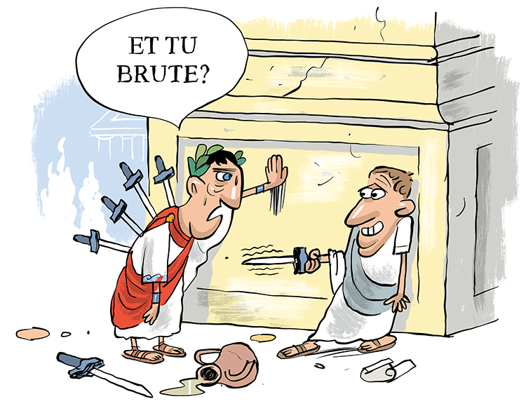 julius caesar stabbed cartoon