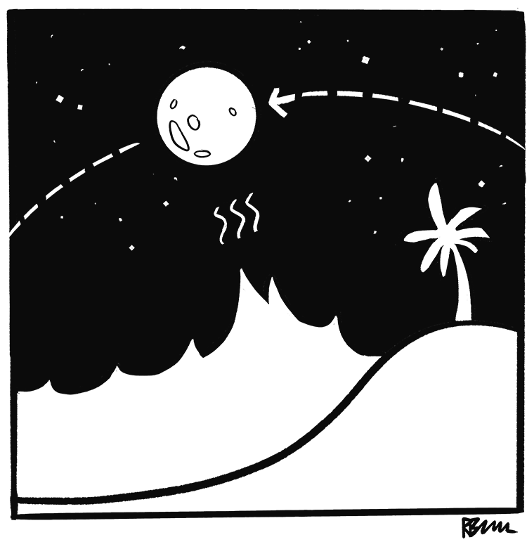 The earth looks to the moon